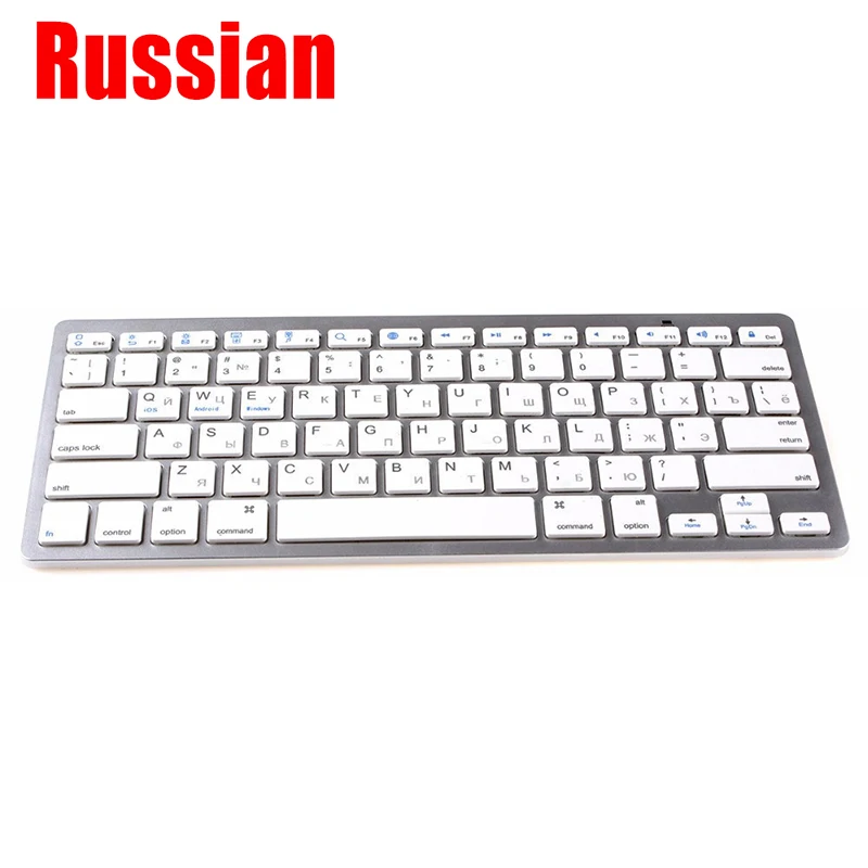 Купи Russia/Spain/France/Arabic/Germany/Korean Layout Wireless Wireless Keyboard Bluetooth Keyboard For Android ios Huawei Samsung за 1,142 рублей в магазине AliExpress