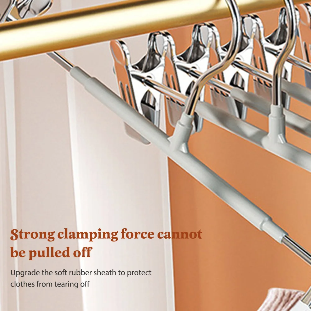 10 шт. металлическая вешалка для брюк с регулируемым зажимом