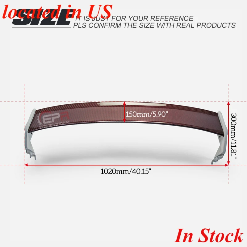 

(Ship From US)For Mini Cooper R56 Ver.2.11/2.12 Type JCW Style Blade Red Carbon Roof Spoiler Rear Wing Glossy Blade Body Kit