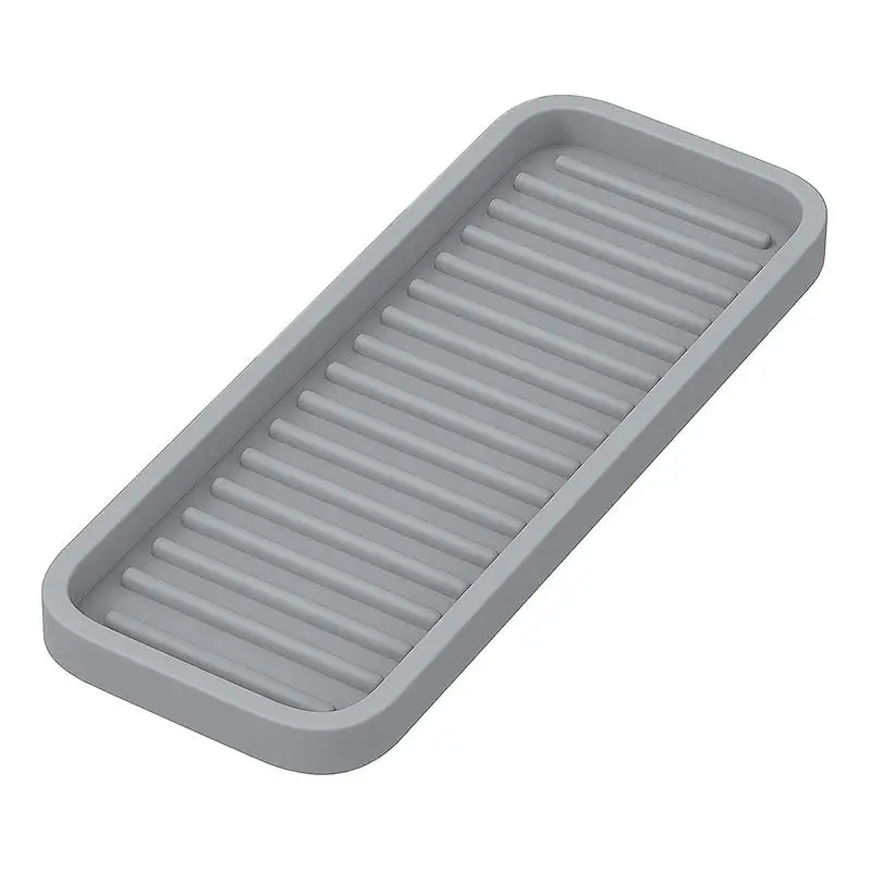 

Sponge Holder Tray Silicone Soap Dispenser Tray Kitchen Organization Countertop Storage Tray For Home Offices Hotel Bathroom