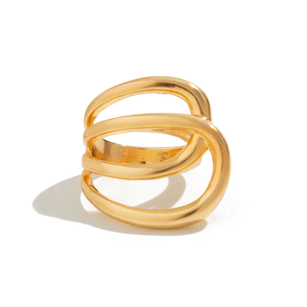 Полое кольцо с геометрическим рисунком для женщин весна 2023 модное