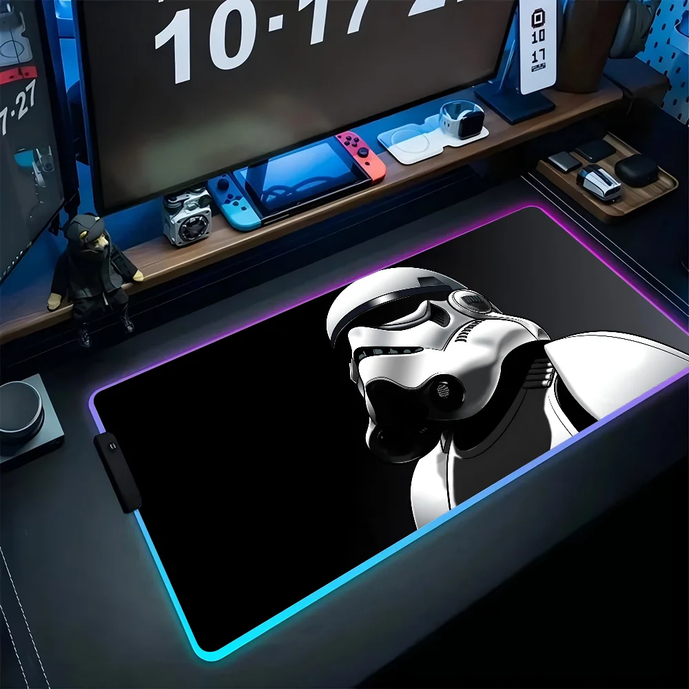 hot movies S-Star Wars Mousepad XXL RGB Gaming Mouse Pads HD Black Gamer Accessories Large LED