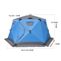 modern design irregular geometric shape blue airy breathable luxury outdoor camping tent