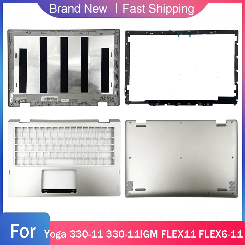 New Bottom Base Case For Lenovo Yoga 330-11 330-11IGM FLEX11 FLEX6-11 Laptop LCD Back Cover Front Bezel Palmrest Top Shell