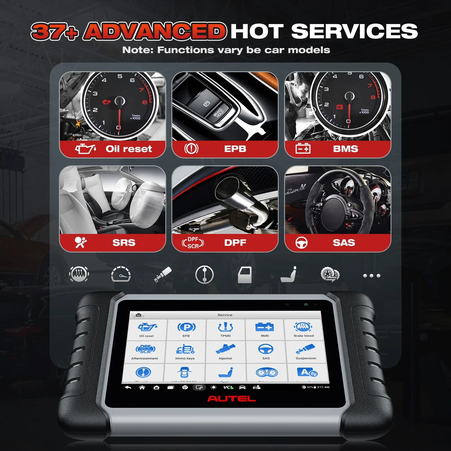 Официальный магазин Autel MaxiPRO MP808BT PRO универсальная автомобильная полная система