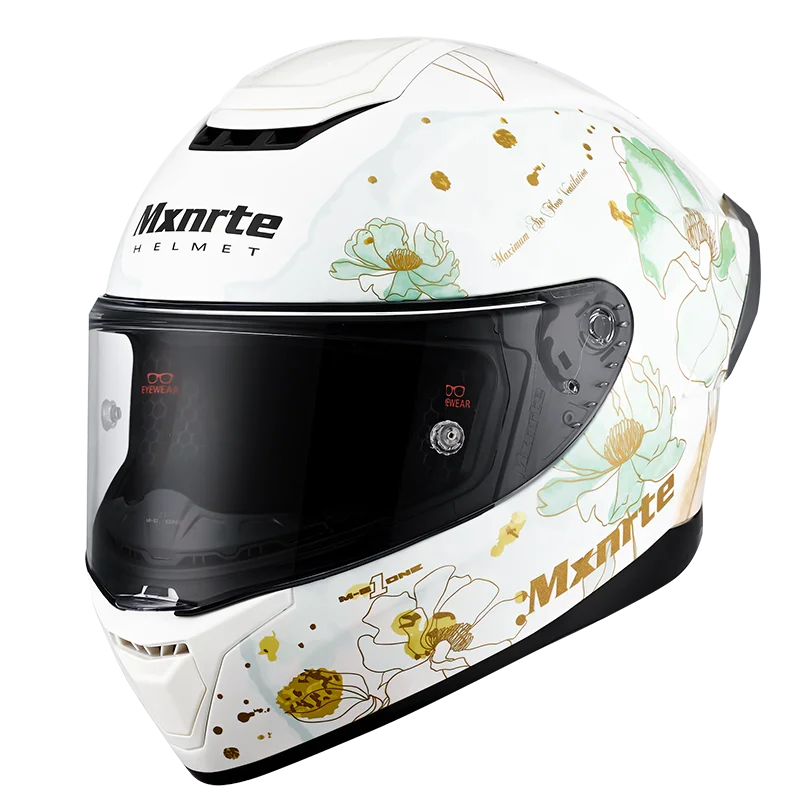 Оригинальный шлем Mxnrte Green Lotus Pond для мужчин и женщин анфас мотоциклетный