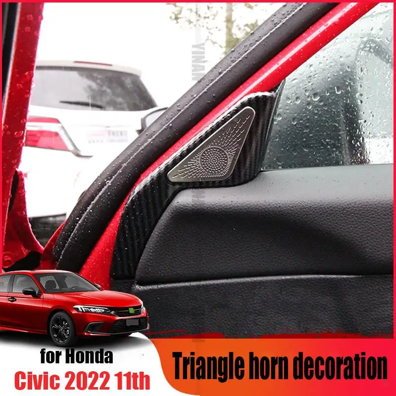

for Honda Civic 2022 11th generation car door triangle horn decoration cover frame modification interior
