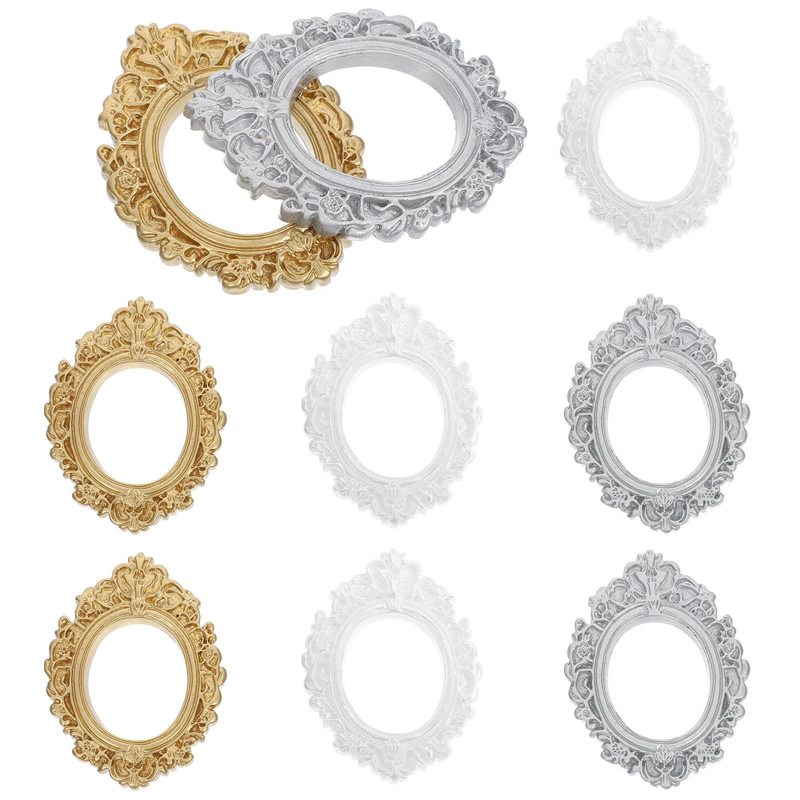

9pcs DIY Decorative Resin Small Frames Vintage Frames