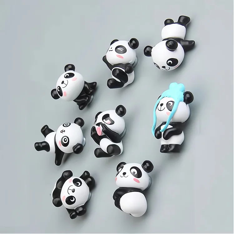 

8pcs Cute Panda Fridge Sticker Room message stick Panda Decoration Refrigerator Souvenir Fridge Sticker Children Birthday Gift
