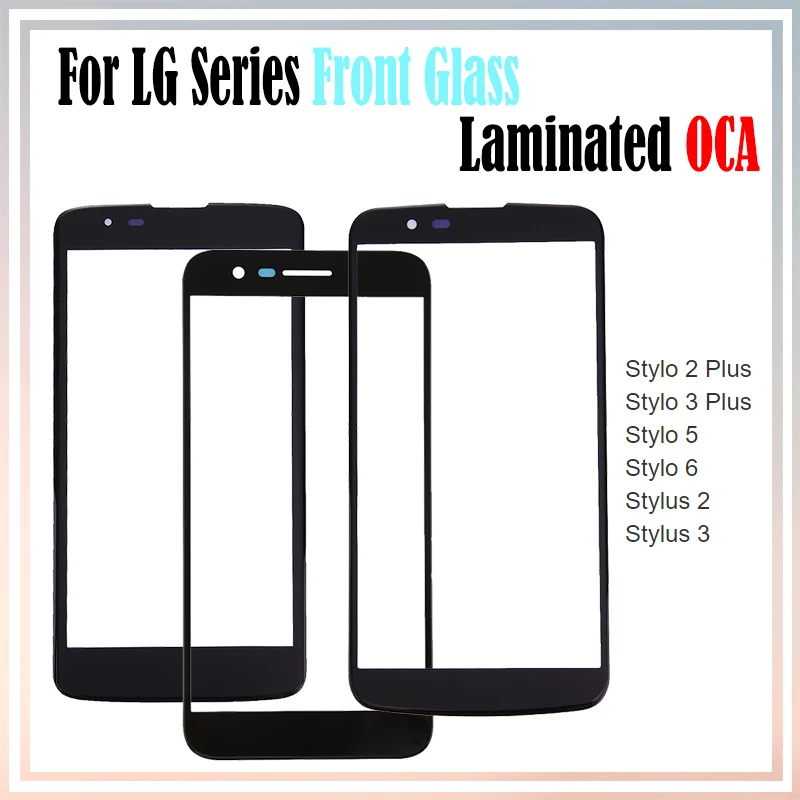 

10 шт. для LG Stylo 5 6 Stylus 2 3 Stylo 2 3 Plus ЖК передний сенсорный экран внешняя линза стеклянная панель ОСА