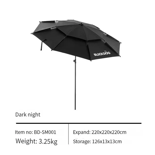 

Blackdog 220x220cm Outdoor Umbrella Screen Tent Awning Ultralight Camping Picnic Rainproof Sunscreen Canopy Shelter