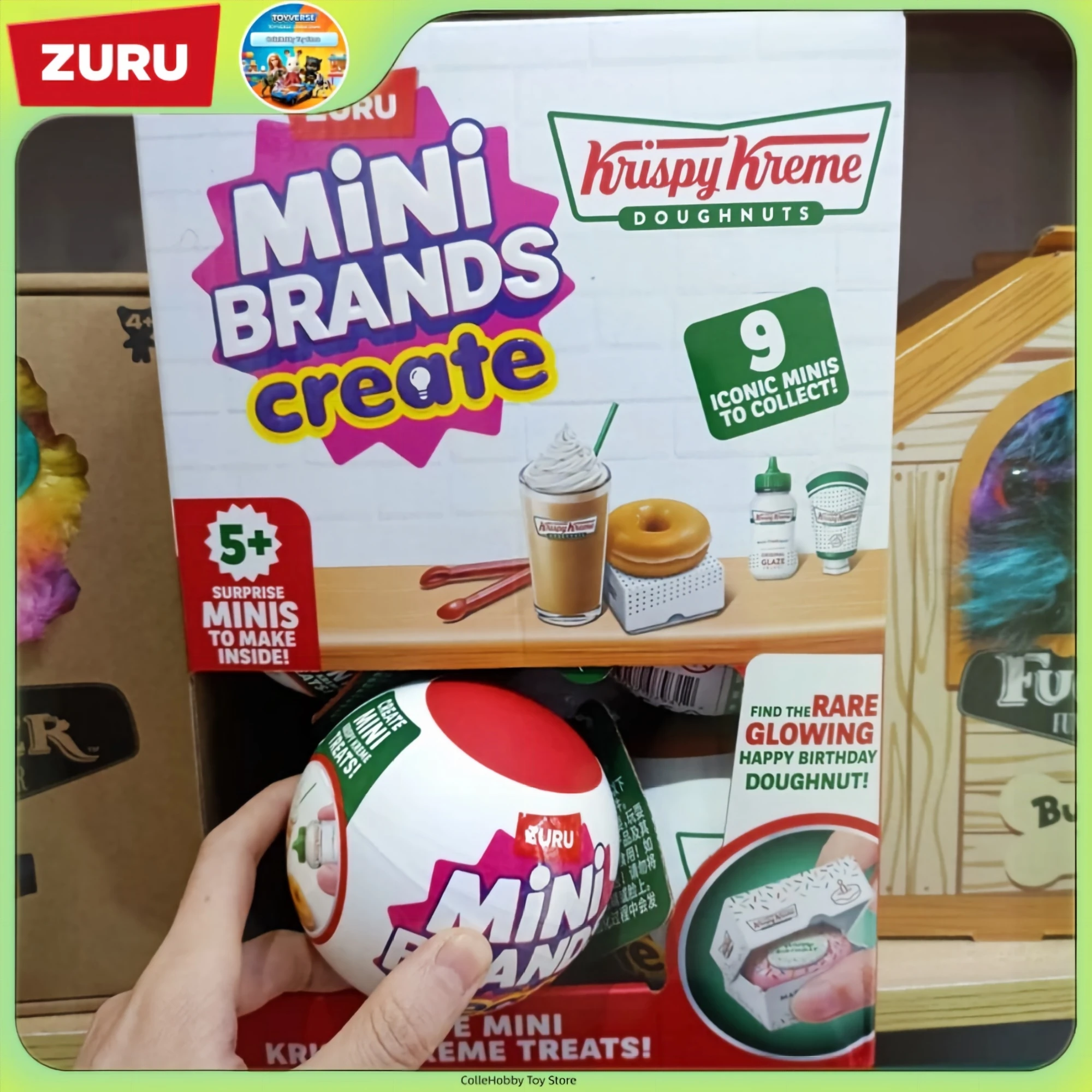 Коллекционная игрушка Zuru Mini Brands Create Creations 5 Surprise Ball: Набор для приготовления пончиков Krispy Kreme и кофейного напитка, подарок для коллекционеров (art.: 3920dc1f3ee2b) - 3920dc1f3ee2b