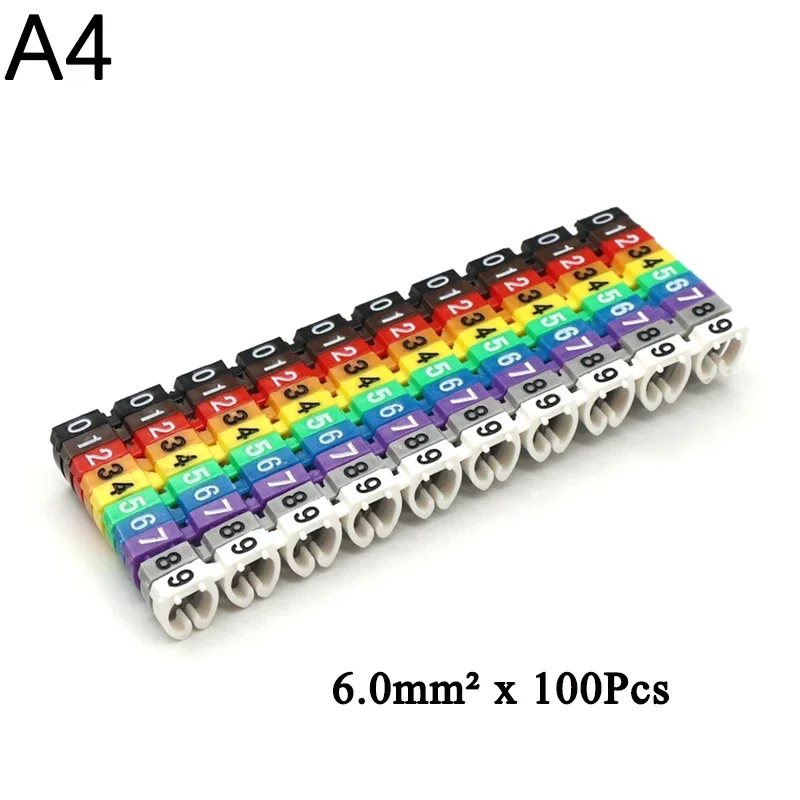 Кабельные маркеры M-образные пластик 100/150 шт.