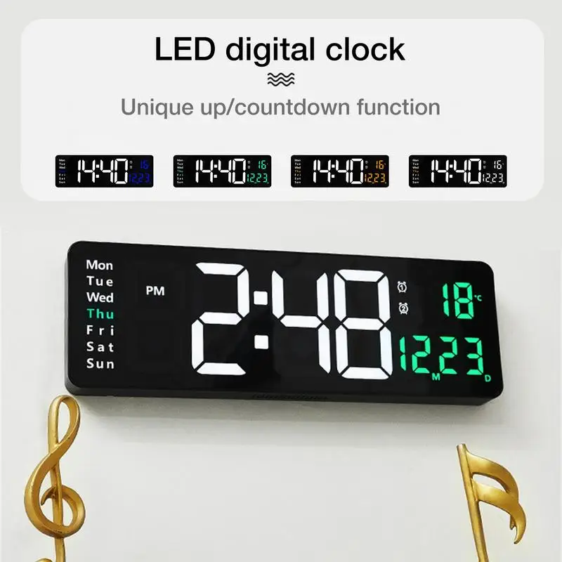 | Led Large Display Count Up & Down Timer For Home | With Remote Control Countdown Timing Alarm Dst Funct