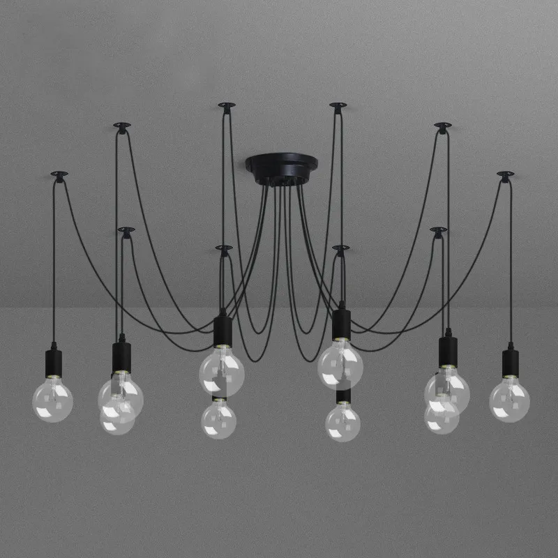 

Led Art Chandelier Pendant Lamp Light Room Decor Retro Goddess Scattered Fower Loft Restaurant Clothing Store Multi-head Spider