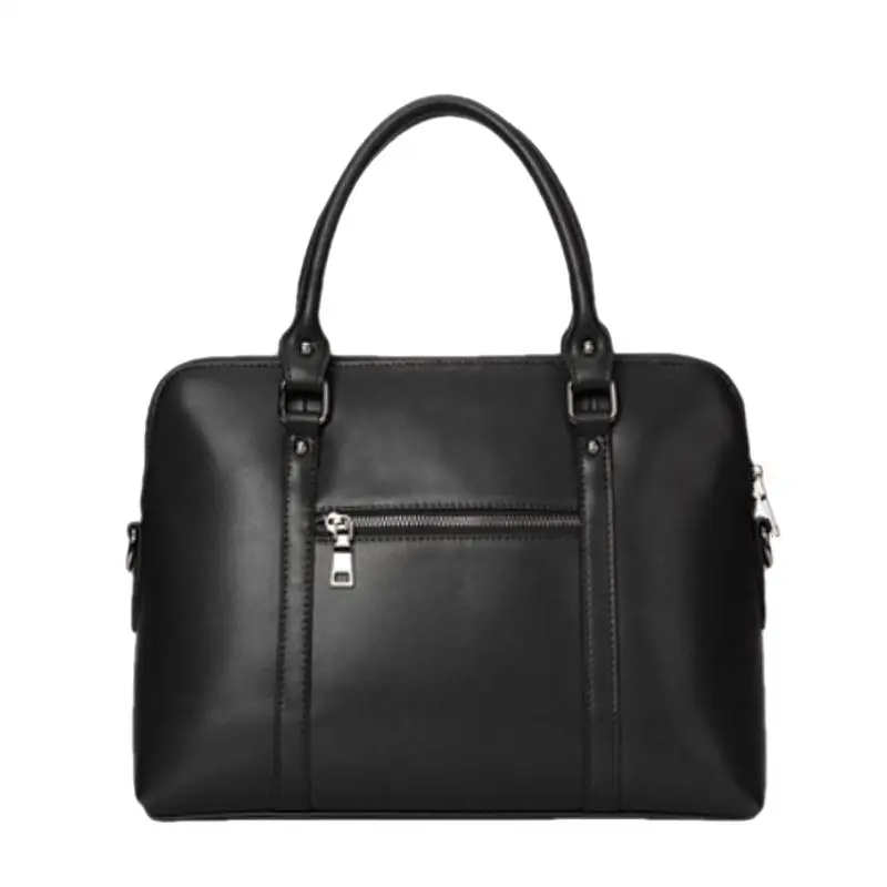 Business Genuine Leather Women Briefcase Cow Leather Hand Tote Bag Large Capacity Shoulder Messenger Bag Ladies Laptop Bag