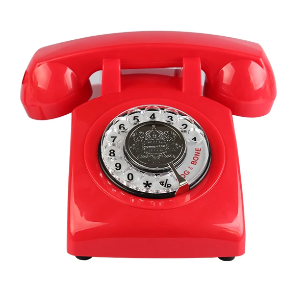 

Classic Design ROTARY Retro Rotary Dial Bell Desk Telephone -Pink
