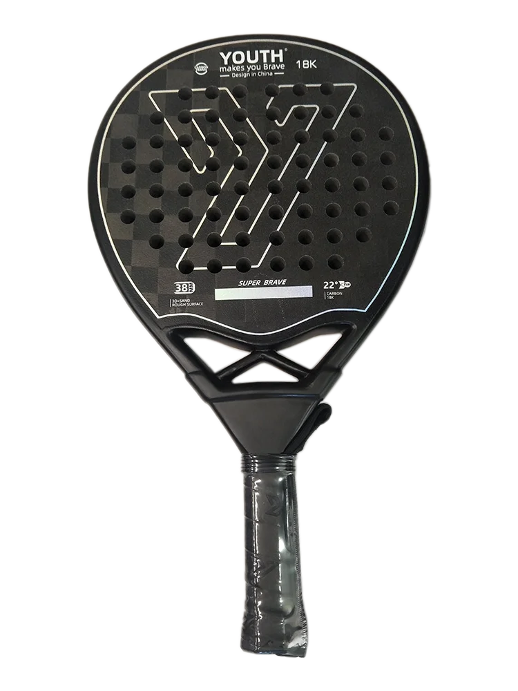 Youth 18K Full Carbon Padel Racket Mens Professional Soft Eva Face Raquete Tennis  Racquet Adult Unisex Padel Rackets