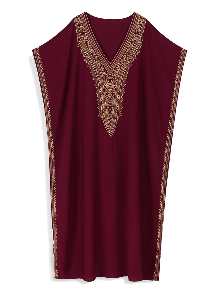 Женское Богемное Платье С Вышивкой