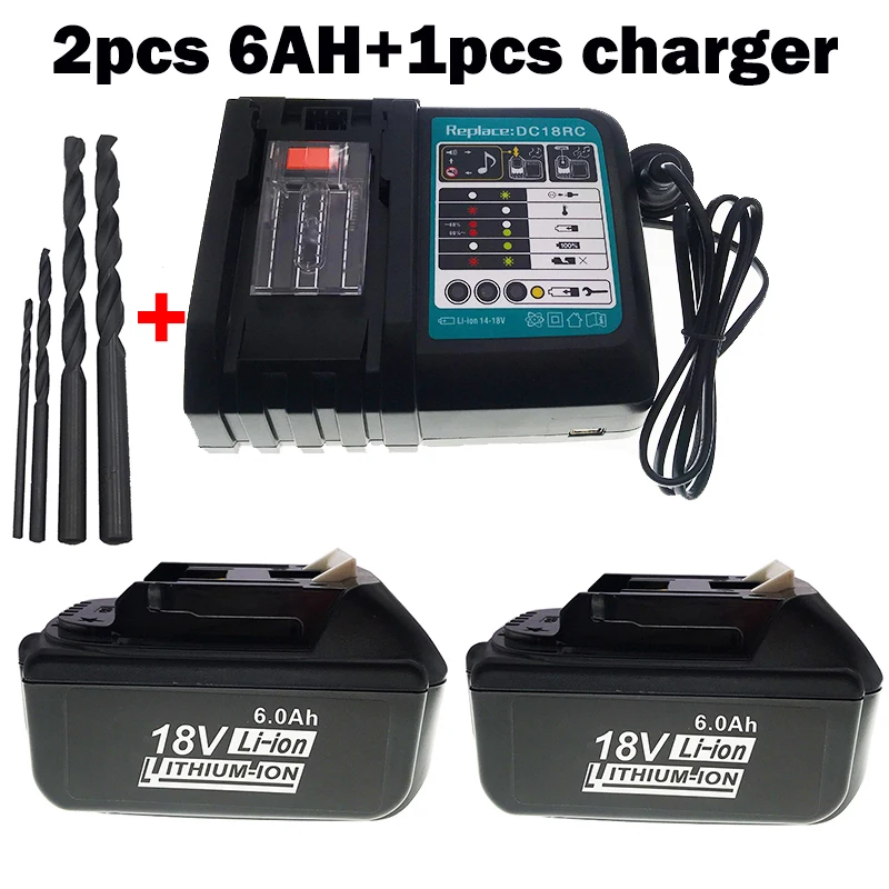 

Литий-ионная аккумуляторная батарея 18 в, 6,0 а для makita 18 в BL1850 BL1830 BL1860 BL1840 LXT400, беспроводные дрели