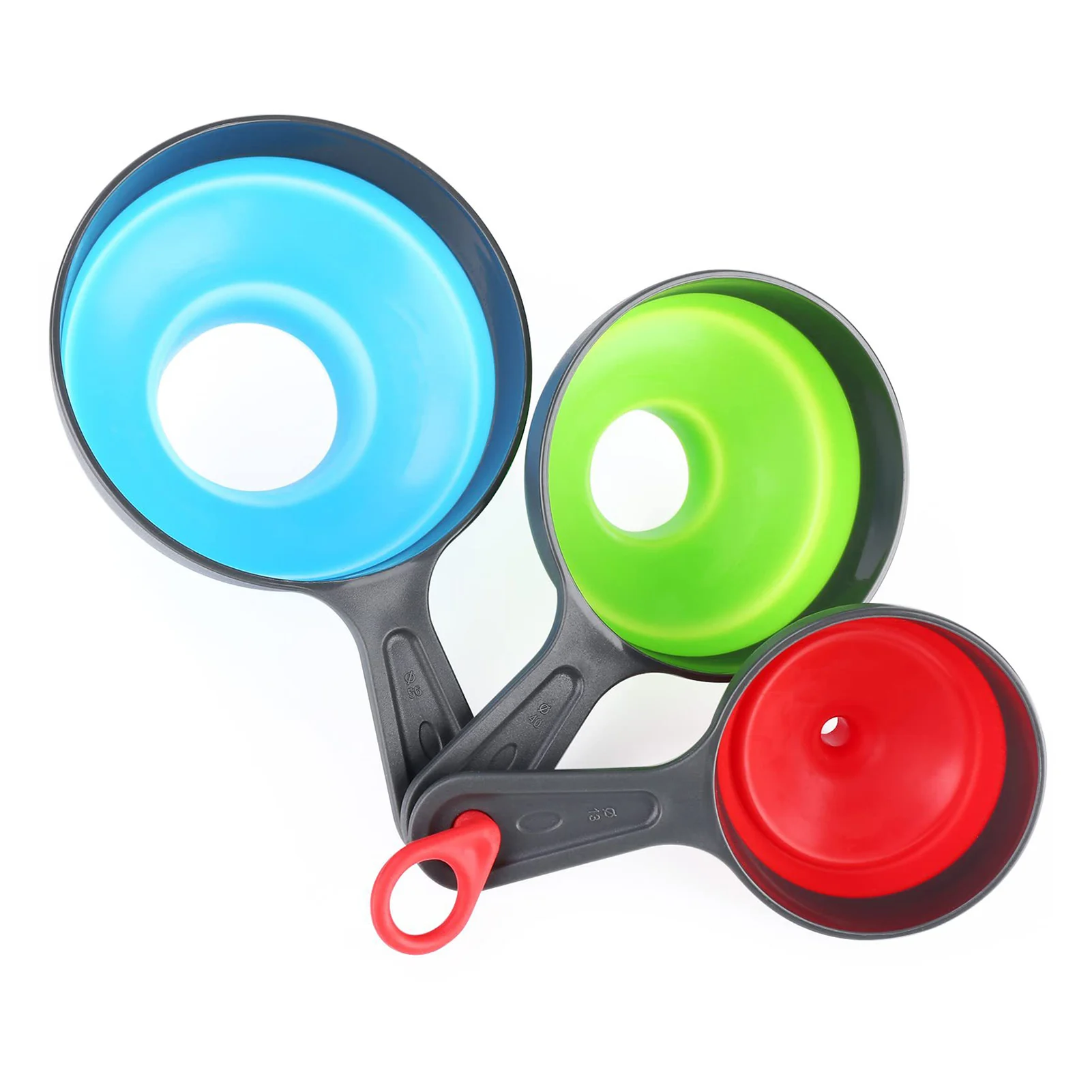 

3 шт., силиконовая складная кухонная Воронка с широким горлом