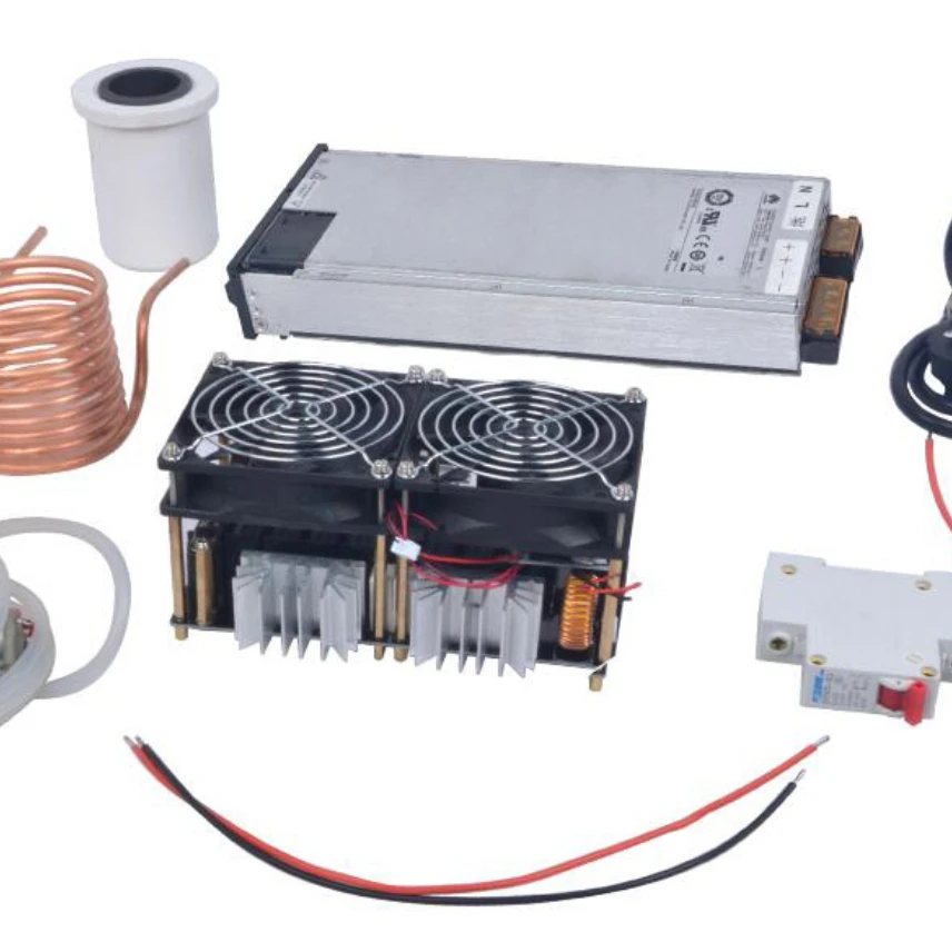 

New 2500W ZVS Induction Heater Heating PCB Board Heating Machine Melted Metal + Coil Mayitr+ Crucible+Pump+Power Supply