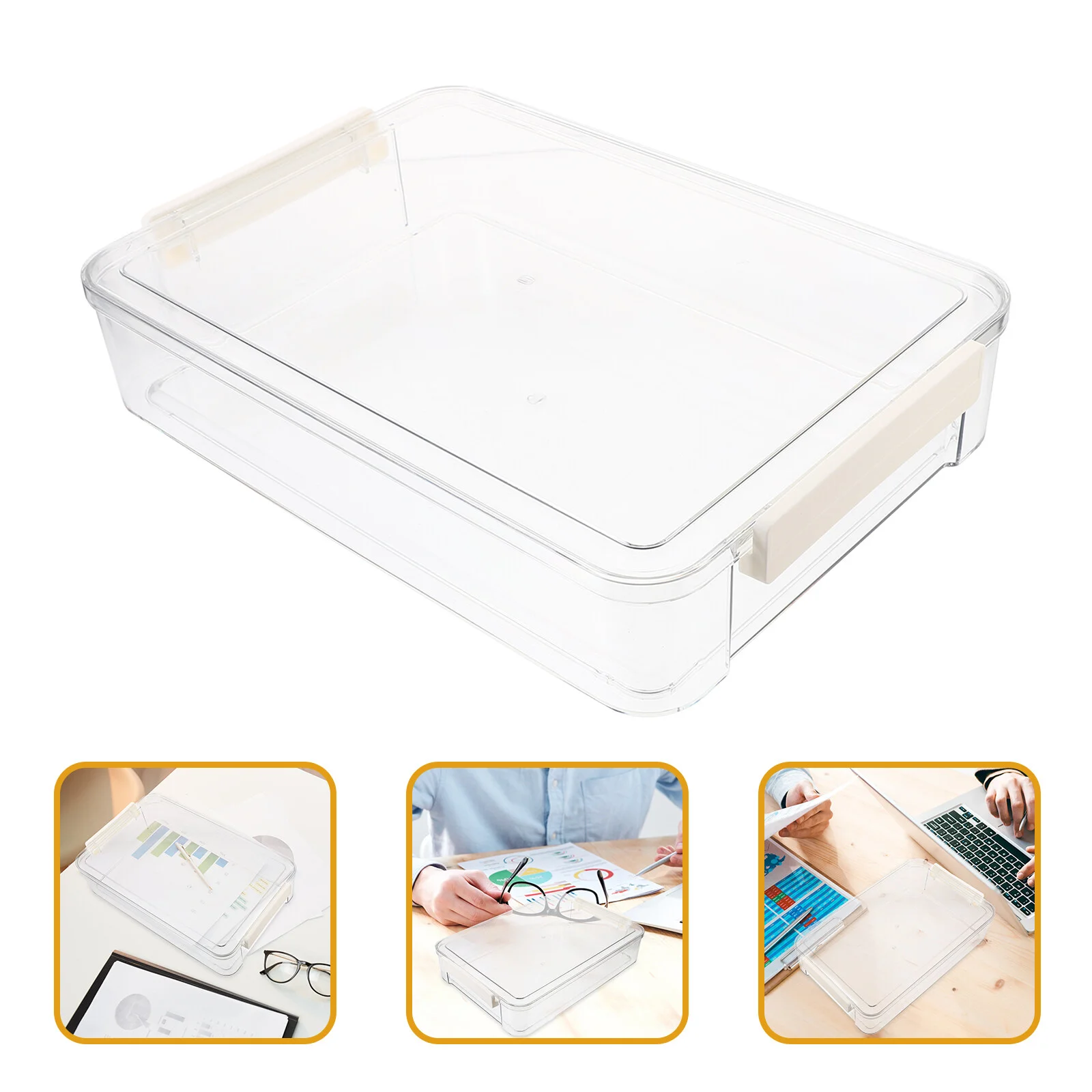 

Shell Clear Plastic Container Lid Scrapbook Storage Containers Organizing Craft Bins Lids