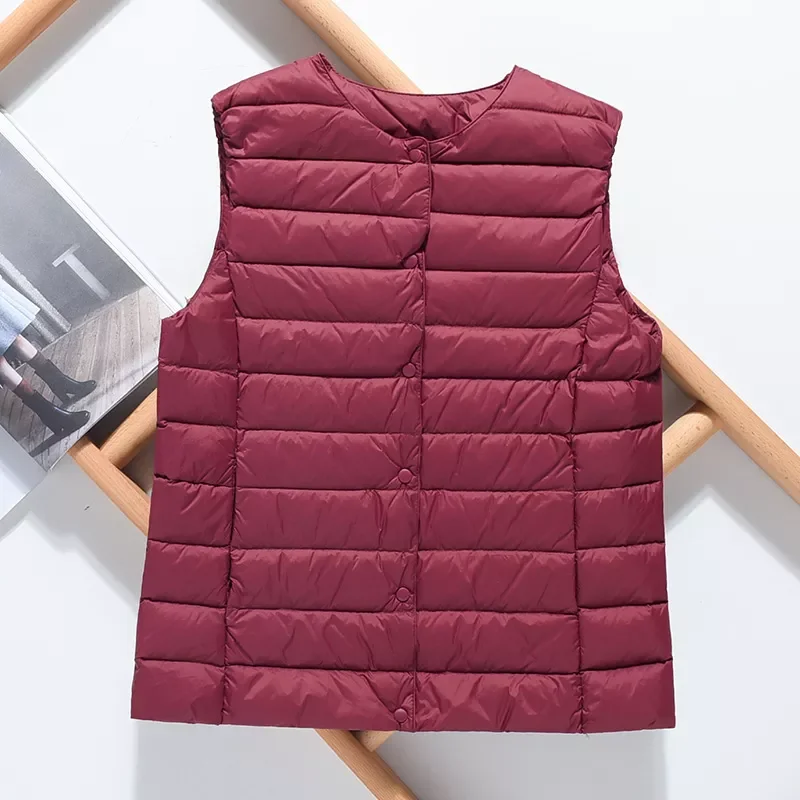 Warm Vest Spring 2021 Lightweight Padded Jackets Ultralight Winter Light Quilted Coats Puffer Woman down Coat lady duck