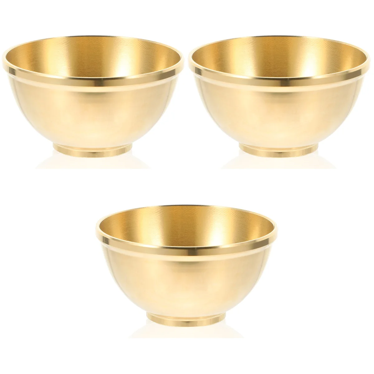 

3pcs Tibetan Copper Offering Bowl Holy Bowl Copper Bowl