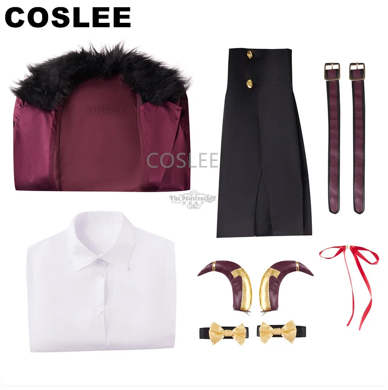 COSLEE Синий Архив Rik Kedah Mijima Aru Косплей Костюм Игровой Униформа Пальто Топ Юбка