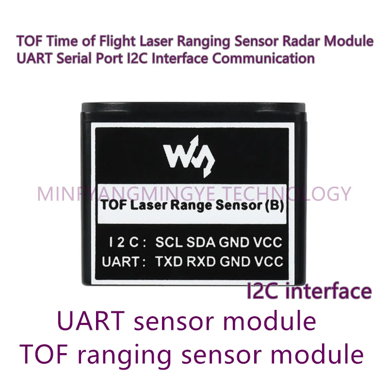 

1PCS/LOT TOF-Laser-Range-Sensor-B TOF Time of Flight Laser Ranging Sensor Radar Module UART Serial Port I2C Interface Communicat