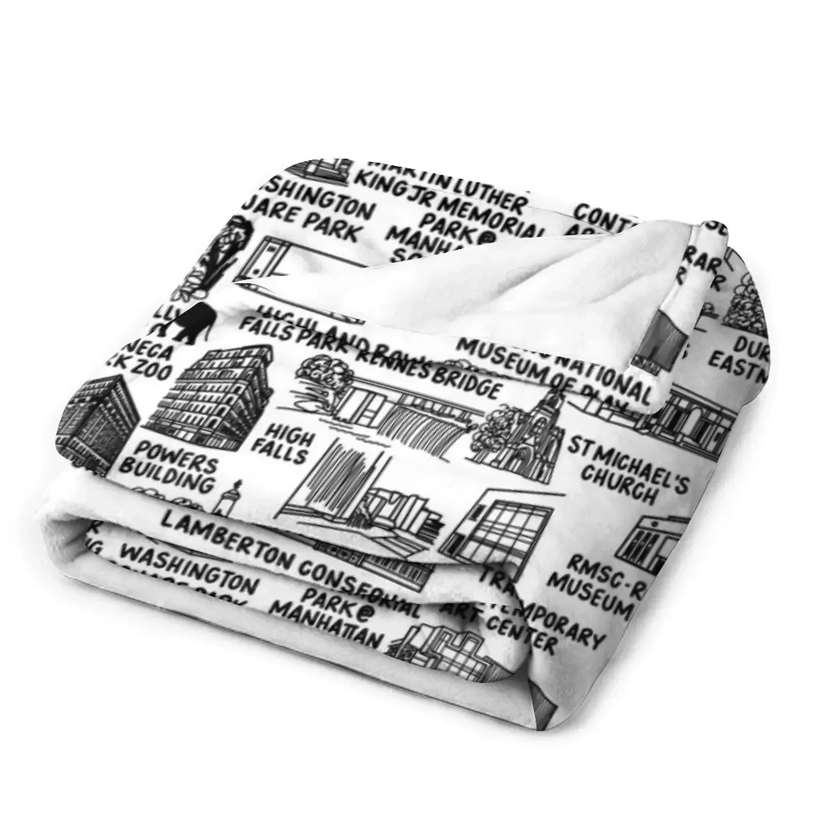 Одеяло Rochester New York Map Art большие свободные одеяла для спального мешка и пледы