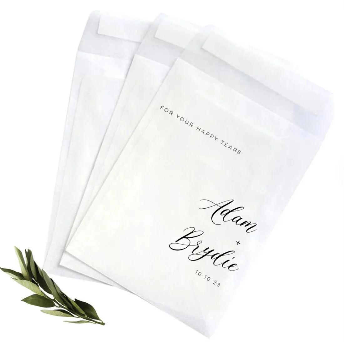 

25pcs Happy Tears Tissue Packets-Wedding Tissues -For your Happy tears-Custom tissue packs-Wedding-Personalised Petal Confetti