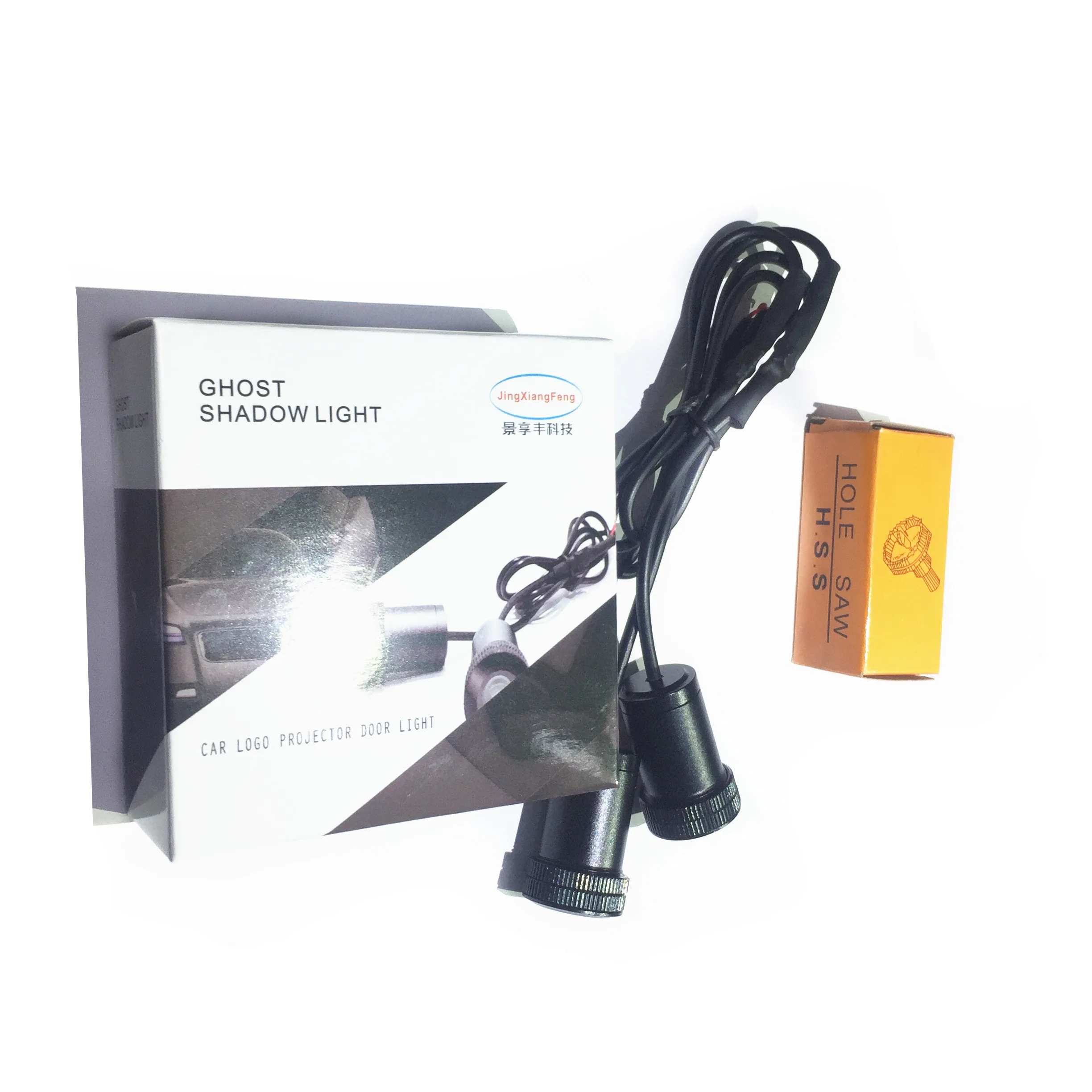 

JXF Car Lights Signal Decorative Lamp Accessories 2PCs LED door welcome courtesy laser projector Ghost Shadow Football icon