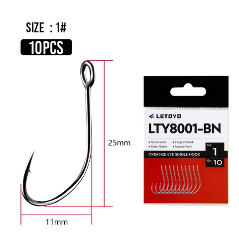 AJLURES Крючки для рыбалки 1#-10#