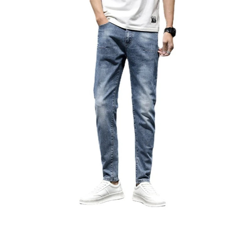 22ss Fashion Casual Jeans Straight Leg Stretch Mens Jeans Baggy Jeans Blue Jeans Long Pants Casual Pants