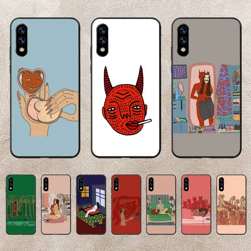 

Single Line Drawing Art Phone Case For Huawei G7 G8 P7 P8 P9 P10 P20 P30 Lite Mini Pro P Smart Plus Cove Fundas