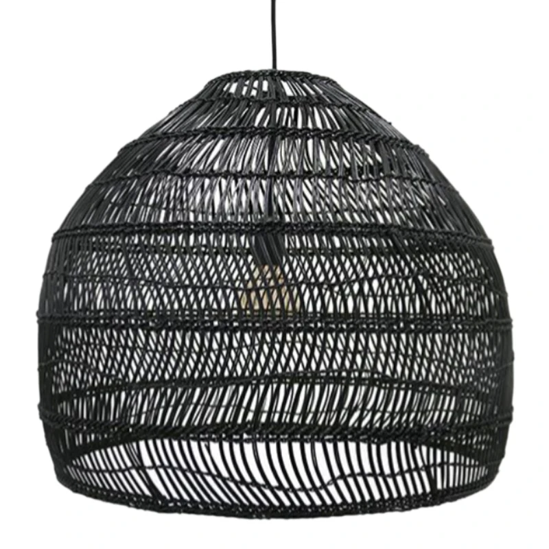 

JHD-Rattan Lamp Pendant Light Vintage Hanging Lamp LED Living Room Dining Room Home Decor Cafe Restaurant Hanglamp