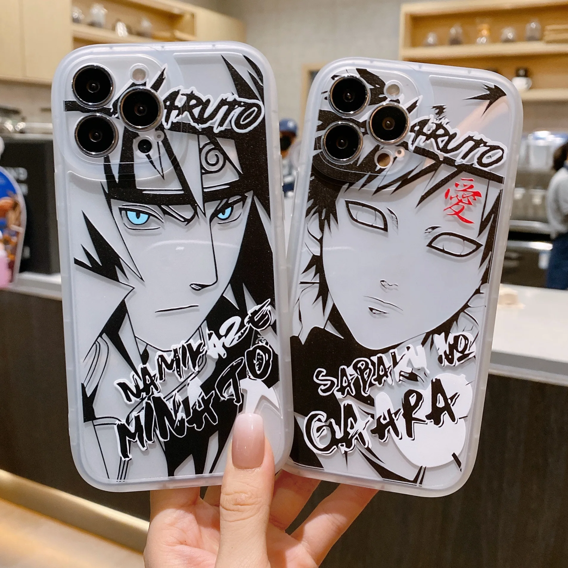 

Personalized Black White Sketch Animation Phone Case Cover for IPhone 11 12 13 Pro X XR XS Max Shockproof Case for IPhone Cases