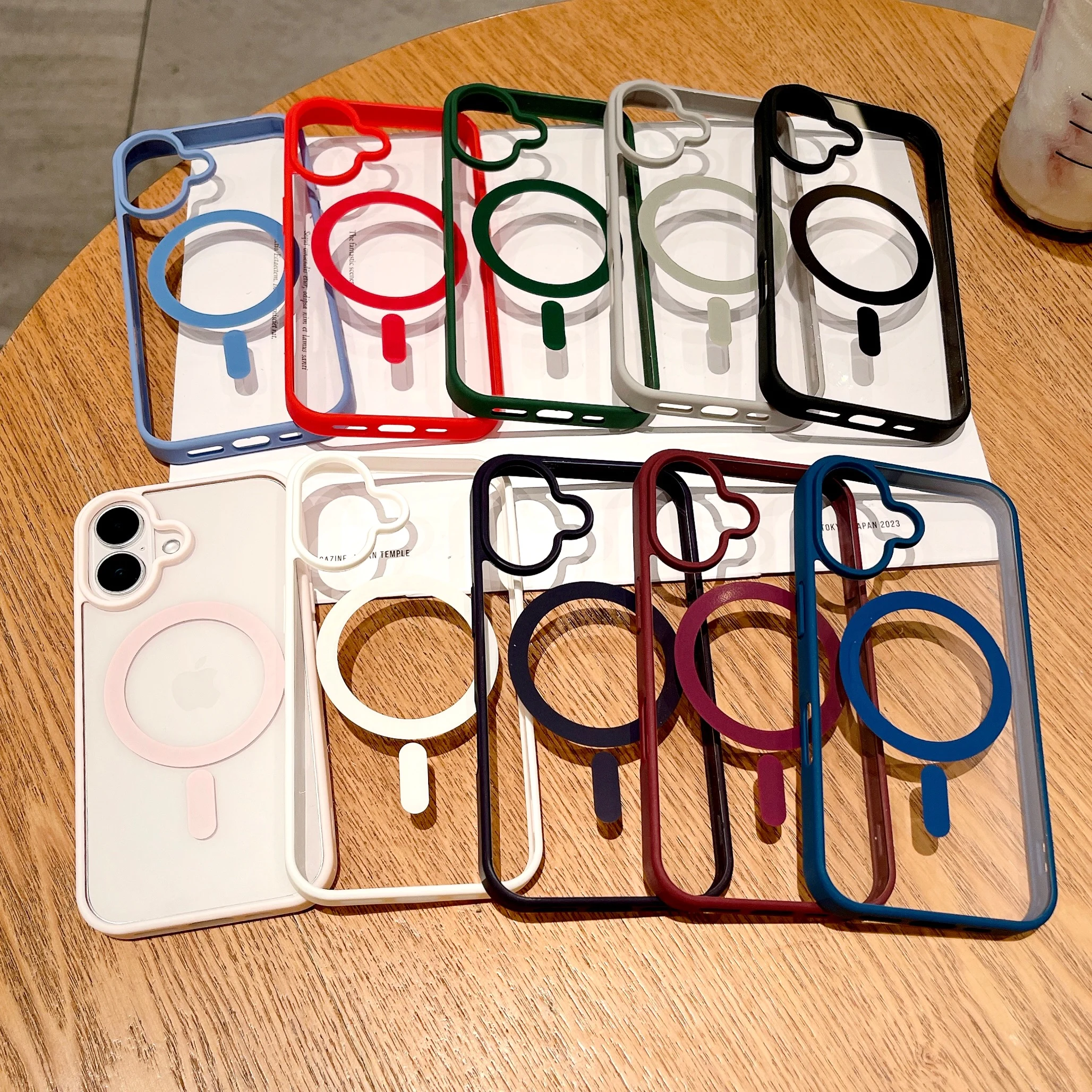 Ударопрочный акриловый прозрачный Беспроводной магнитный чехол для iPhone 16 15 Pro Max