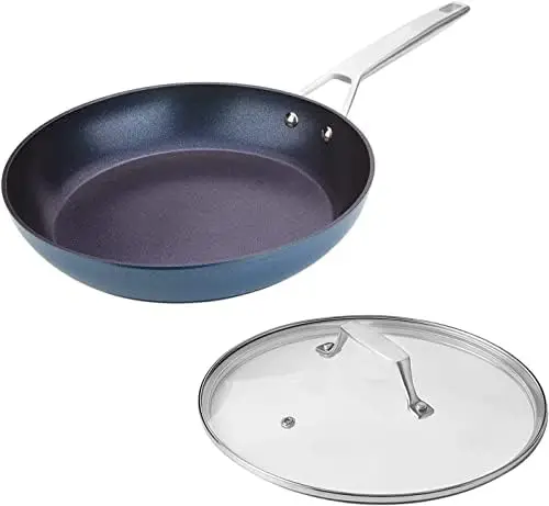 

Nonstick Frying pan Blue, 8-inch Durable Egg Omelet Skillet, and Diamond Non Stick Coating From USA, for Induction, Ceramic and