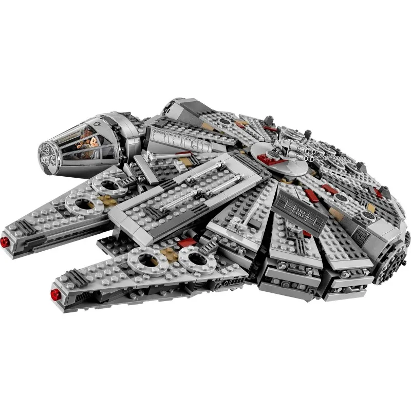 

In Stock 1329pcs 05007 Compatible with Star& Millennium Falcon & Wars Building Blocks 75105 Bricks Toys for children with 79211