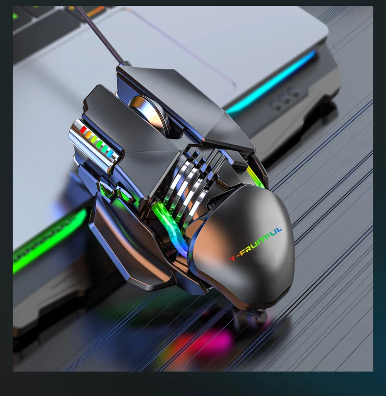 

Mechanical mouse wired computer laptop chicken pressure gun mouse macro definition 12800dpi 6 keys