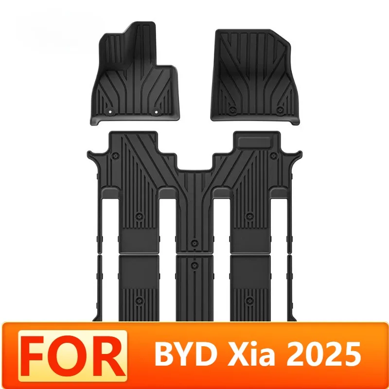 

Автомобильные коврики TPE для BYD Xia 2025 Водонепроницаемые 7-местные полный комплект вкладышей без запаха и легко чистящиеся всепогодные напольные коврики