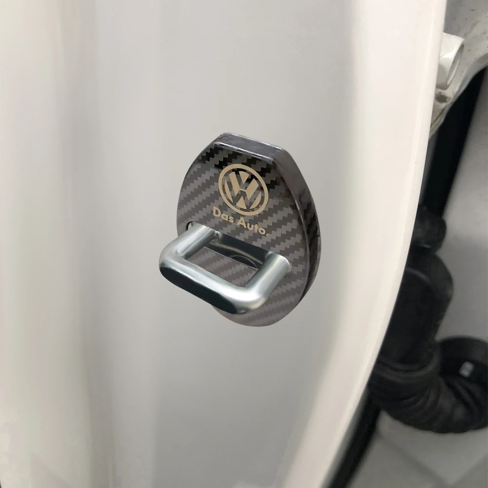 Фото 4 шт. металлические защитные накладки на замки дверей автомобиля для Volkswagen VW Golf, Passat, Sharan, Polo, Tiguan, Touran, T №5