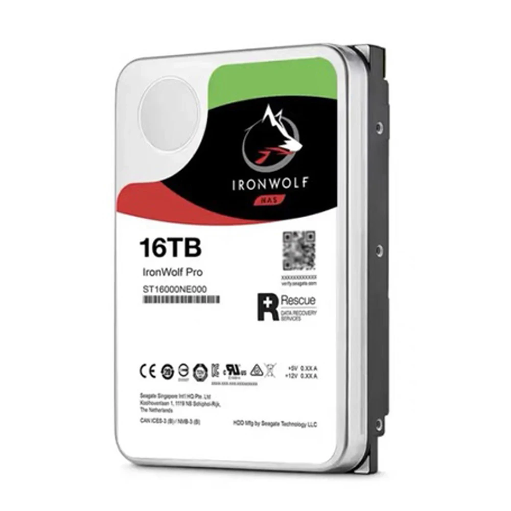 

IronWolf Pro 16TB внутренний последовательный 7200 об/мин SATA 6 Гб/с Жесткий диск 3,5 "NAS HDD ST16000NE000