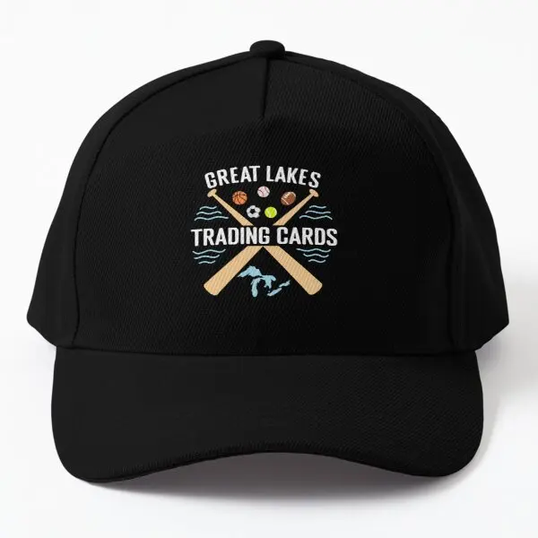 

Great Lakes Trading Cards Baseball Cap Hat Sun Snapback Women Solid Color Czapka Fish Mens Black Summer Casquette Bonnet