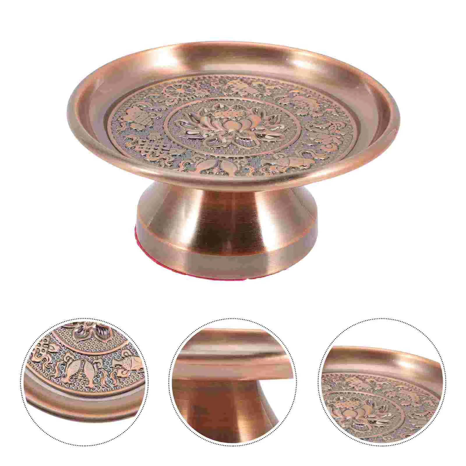 

Offering Bowl Plate Bowls Fruit Tray Blessing Dessert Temple Smudging Sacrifice Plates Tribute Footed Water Tibetan Shui Feng