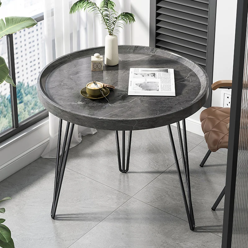 

Small Round Coffee Table Legs Metal Vintage Portable Sofa Side Coffee Table Decoration Living Room Meubles Salon Home Furniture