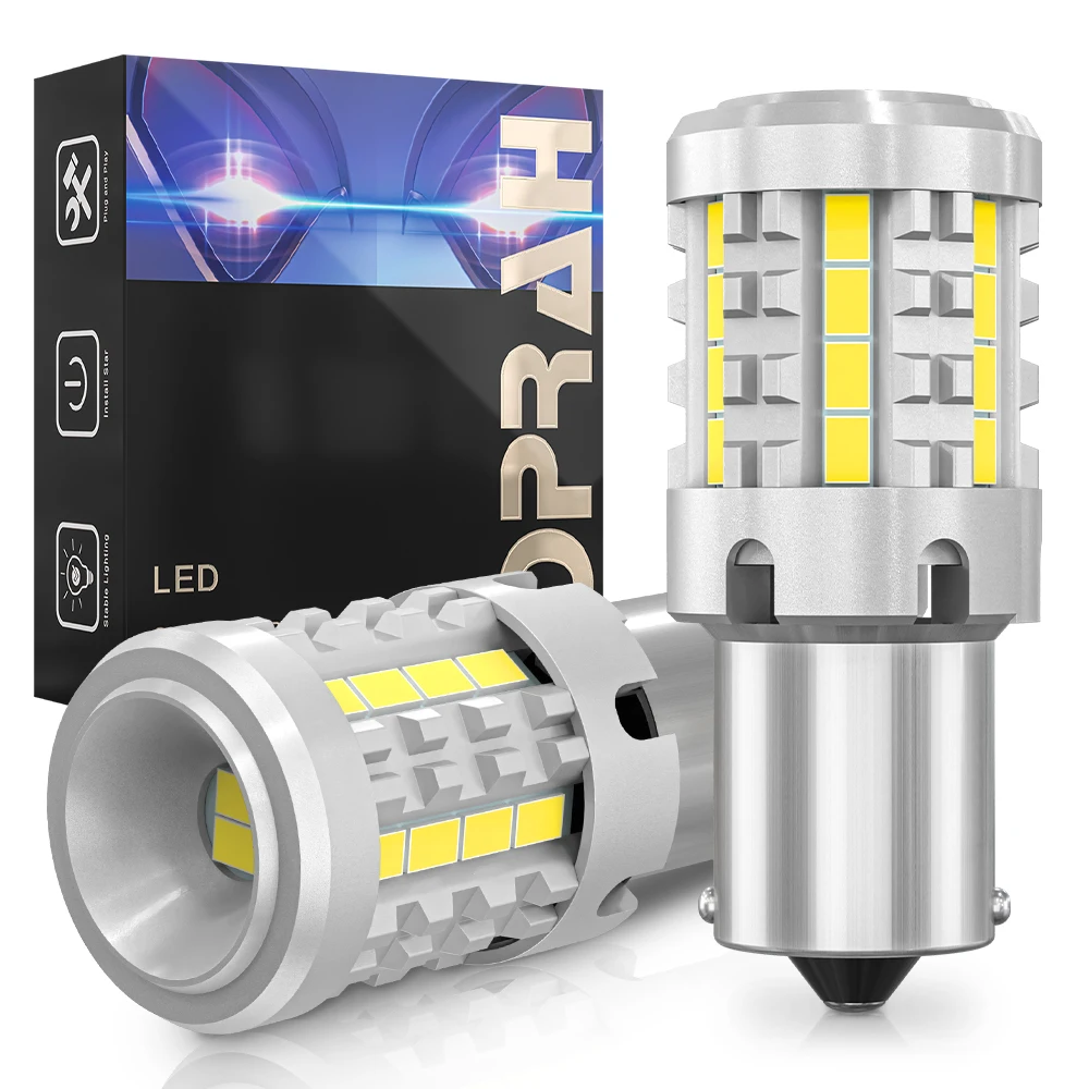 

2pcs High Quality Car LED Lights Canbus No Error Front/Rear Signal Bulb 1156 BA15S BAU15S PY21W P21W 7440 W21W 12V White Yellow
